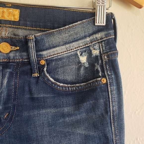 MOTHER The Pony Boy Ankle Fray Cuffed Jeans in Tequila Truth - Picture 6 of 14